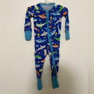 Little Sleepies Ocean Adventure Kids One Piece Bamboo Zippy